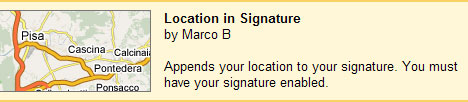 Gmail Location based signatures