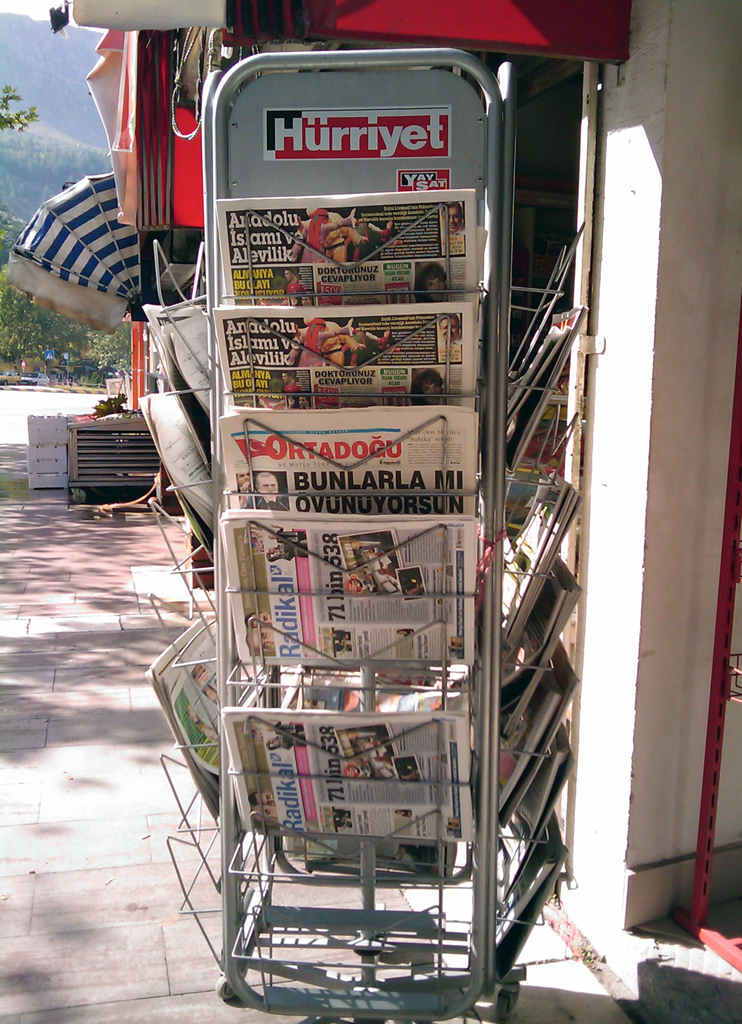 A newspaper stand in Turkey