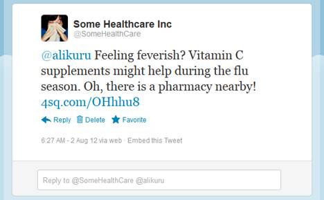 Idea: Can Twitter be used for targeting patients in healthcare?